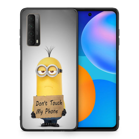 Θήκη Huawei P Smart 2021 Minion Text από τη Smartfits με σχέδιο στο πίσω μέρος και μαύρο περίβλημα | Huawei P Smart 2021 Minion Text case with colorful back and black bezels