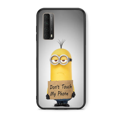 Θήκη Huawei P Smart 2021 Minion Text από τη Smartfits με σχέδιο στο πίσω μέρος και μαύρο περίβλημα | Huawei P Smart 2021 Minion Text case with colorful back and black bezels