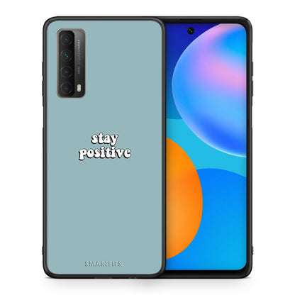 Θήκη Huawei P Smart 2021 Positive Text από τη Smartfits με σχέδιο στο πίσω μέρος και μαύρο περίβλημα | Huawei P Smart 2021 Positive Text case with colorful back and black bezels