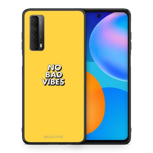 Θήκη Huawei P Smart 2021 Vibes Text από τη Smartfits με σχέδιο στο πίσω μέρος και μαύρο περίβλημα | Huawei P Smart 2021 Vibes Text case with colorful back and black bezels