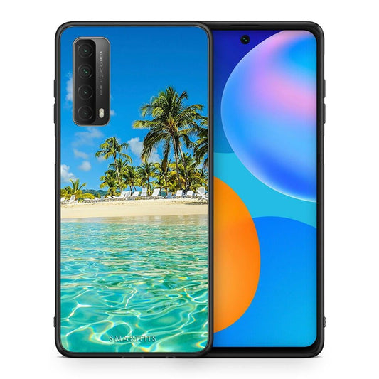 Θήκη Huawei P Smart 2021 Tropical Vibes από τη Smartfits με σχέδιο στο πίσω μέρος και μαύρο περίβλημα | Huawei P Smart 2021 Tropical Vibes case with colorful back and black bezels
