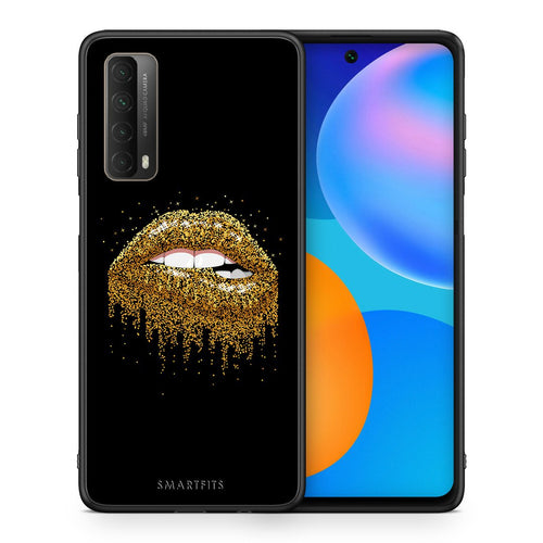 Θήκη Huawei P Smart 2021 Golden Valentine από τη Smartfits με σχέδιο στο πίσω μέρος και μαύρο περίβλημα | Huawei P Smart 2021 Golden Valentine case with colorful back and black bezels