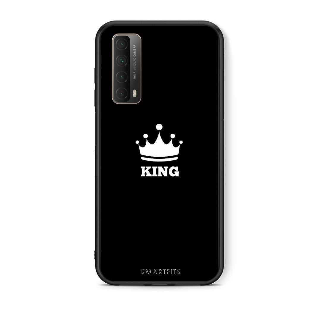 Θήκη Huawei P Smart 2021 King Valentine από τη Smartfits με σχέδιο στο πίσω μέρος και μαύρο περίβλημα | Huawei P Smart 2021 King Valentine case with colorful back and black bezels