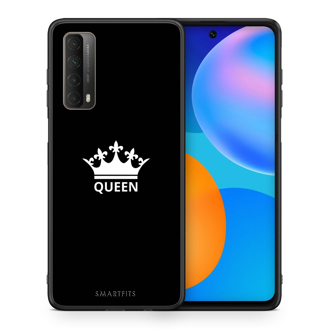 Θήκη Huawei P Smart 2021 Queen Valentine από τη Smartfits με σχέδιο στο πίσω μέρος και μαύρο περίβλημα | Huawei P Smart 2021 Queen Valentine case with colorful back and black bezels