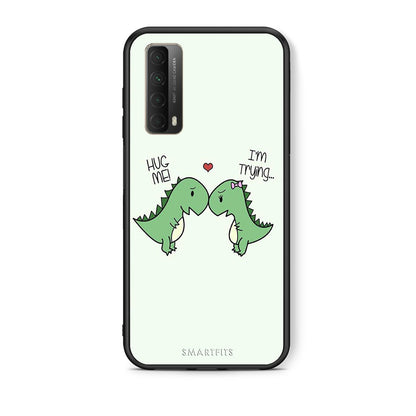 Θήκη Huawei P Smart 2021 Rex Valentine από τη Smartfits με σχέδιο στο πίσω μέρος και μαύρο περίβλημα | Huawei P Smart 2021 Rex Valentine case with colorful back and black bezels