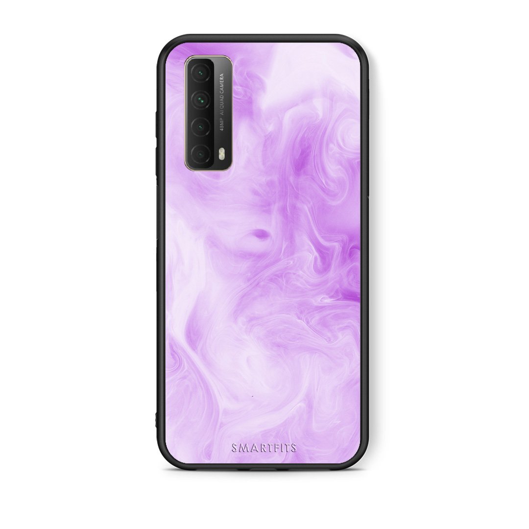 Θήκη Huawei P Smart 2021 Lavender Watercolor από τη Smartfits με σχέδιο στο πίσω μέρος και μαύρο περίβλημα | Huawei P Smart 2021 Lavender Watercolor case with colorful back and black bezels