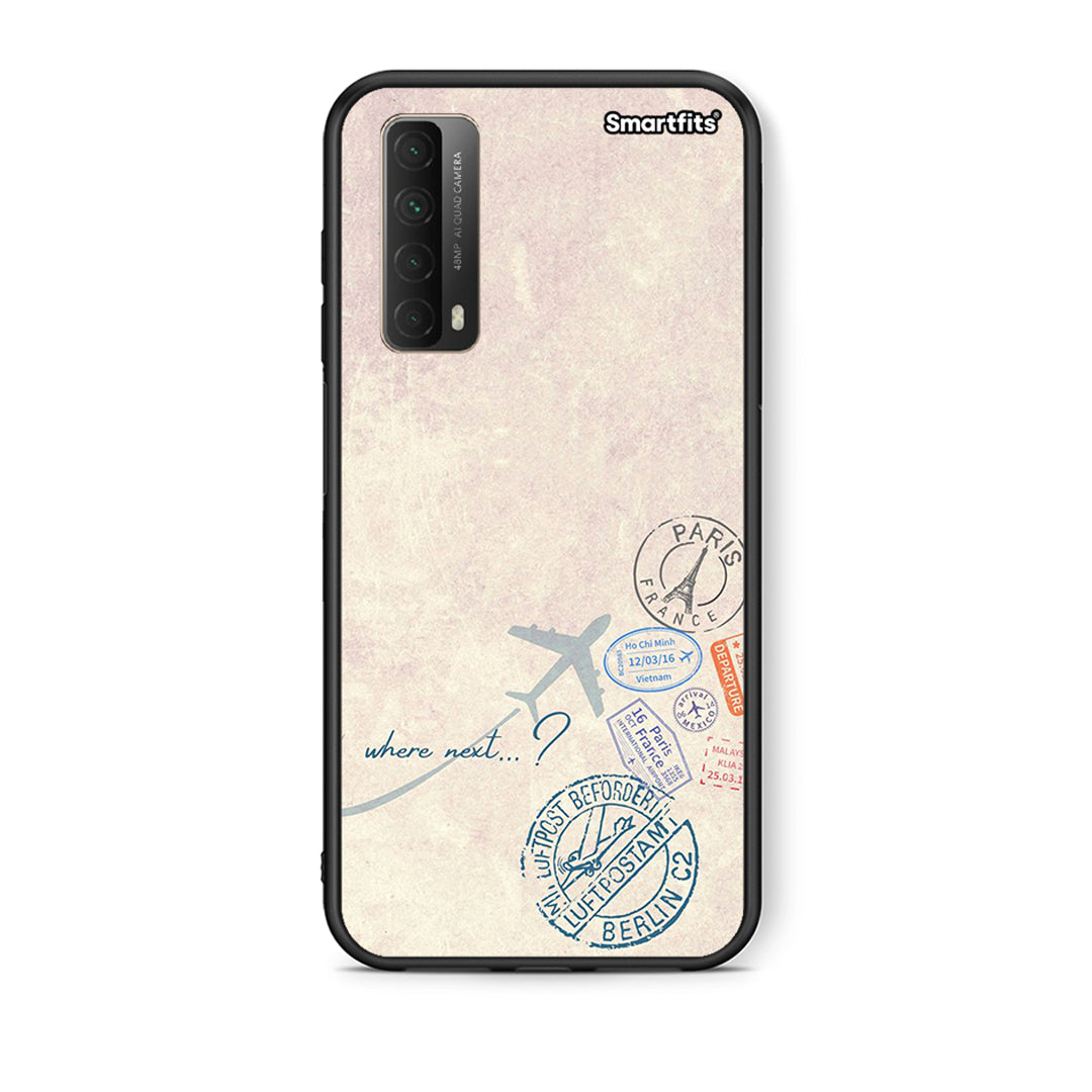 Θήκη Huawei P Smart 2021 Where Next από τη Smartfits με σχέδιο στο πίσω μέρος και μαύρο περίβλημα | Huawei P Smart 2021 Where Next case with colorful back and black bezels