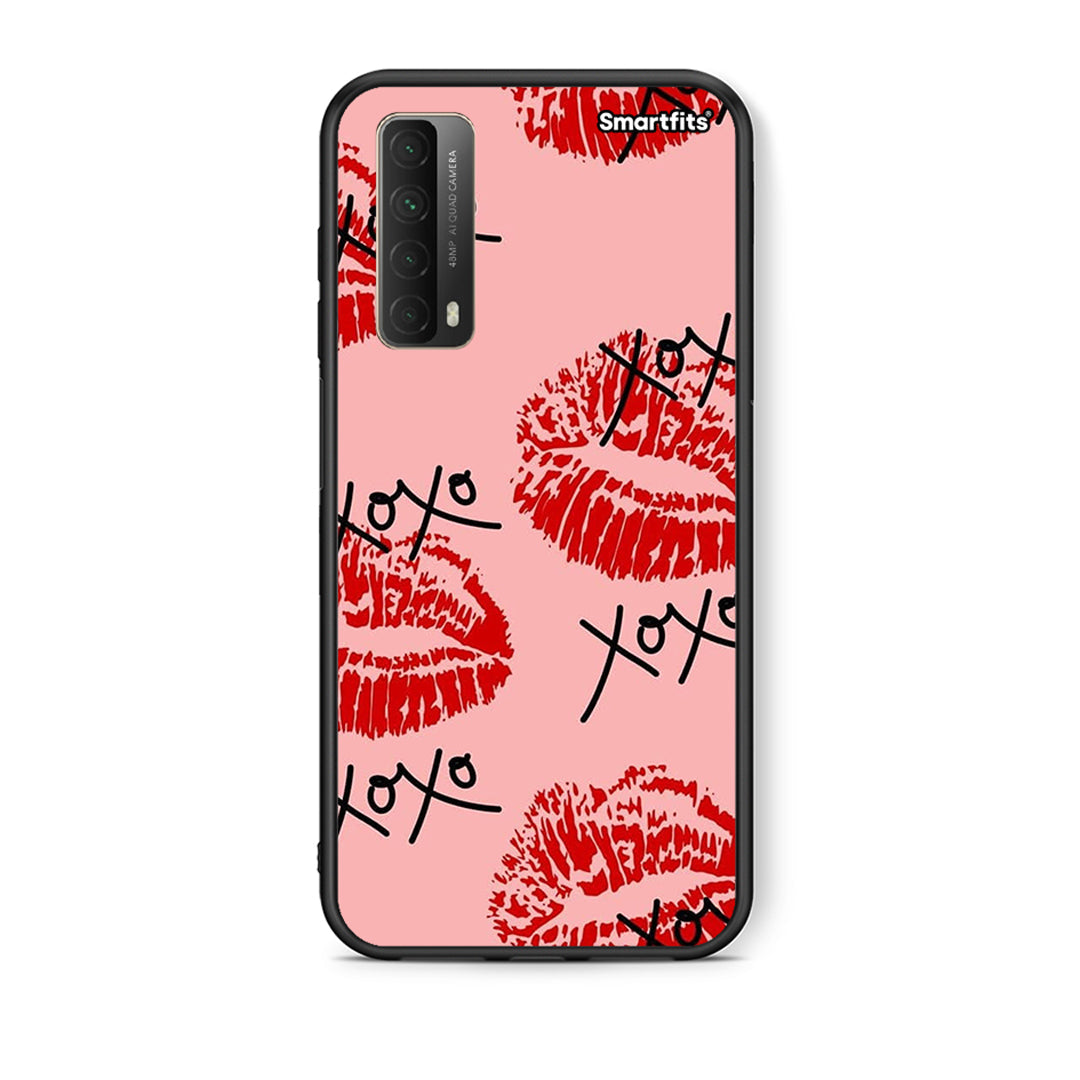 Θήκη Huawei P Smart 2021 XOXO Lips από τη Smartfits με σχέδιο στο πίσω μέρος και μαύρο περίβλημα | Huawei P Smart 2021 XOXO Lips case with colorful back and black bezels