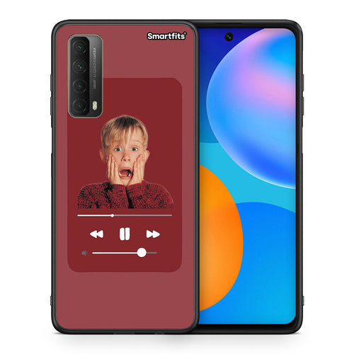 Θήκη Huawei P Smart 2021 Xmas Alone Music από τη Smartfits με σχέδιο στο πίσω μέρος και μαύρο περίβλημα | Huawei P Smart 2021 Xmas Alone Music case with colorful back and black bezels