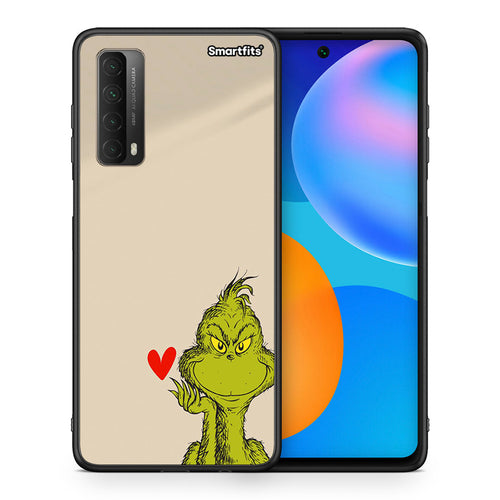Θήκη Huawei P Smart 2021 Xmas Grinch από τη Smartfits με σχέδιο στο πίσω μέρος και μαύρο περίβλημα | Huawei P Smart 2021 Xmas Grinch case with colorful back and black bezels