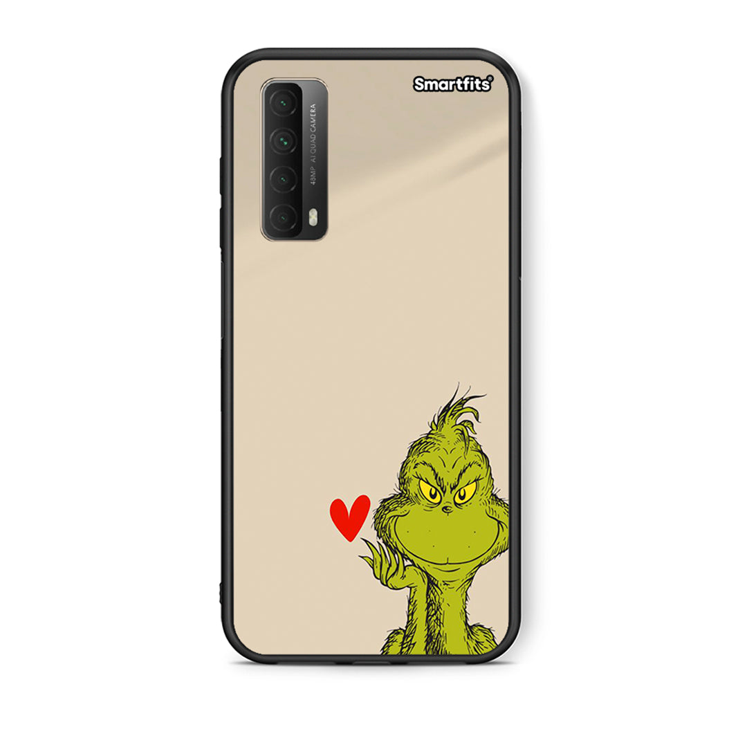 Θήκη Huawei P Smart 2021 Xmas Grinch από τη Smartfits με σχέδιο στο πίσω μέρος και μαύρο περίβλημα | Huawei P Smart 2021 Xmas Grinch case with colorful back and black bezels