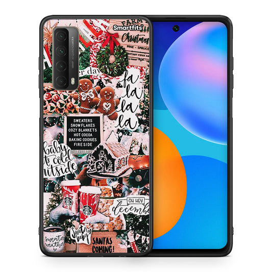 Θήκη Huawei P Smart 2021 Xmas Habbits από τη Smartfits με σχέδιο στο πίσω μέρος και μαύρο περίβλημα | Huawei P Smart 2021 Xmas Habbits case with colorful back and black bezels