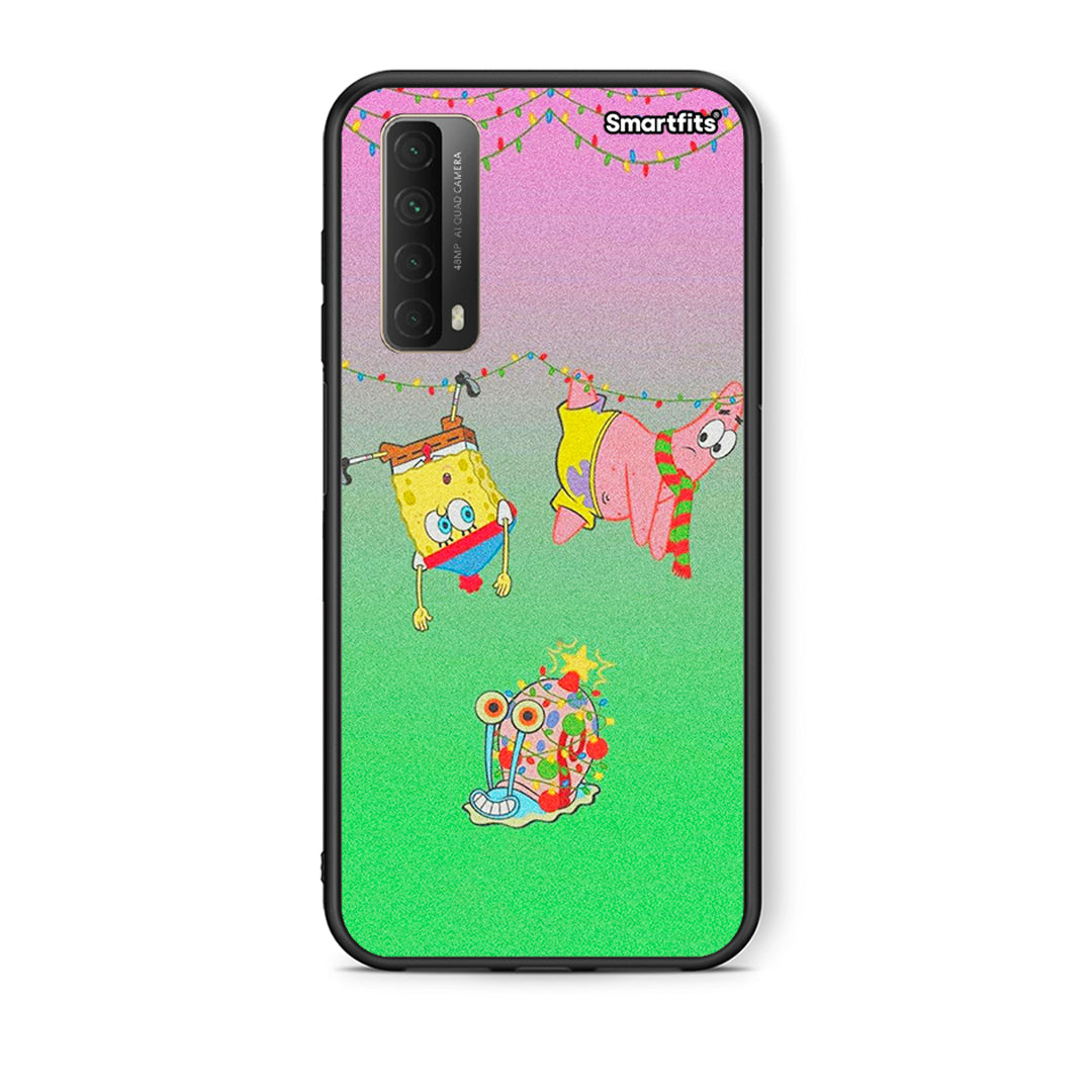 Θήκη Huawei P Smart 2021 Xmas Lights από τη Smartfits με σχέδιο στο πίσω μέρος και μαύρο περίβλημα | Huawei P Smart 2021 Xmas Lights case with colorful back and black bezels