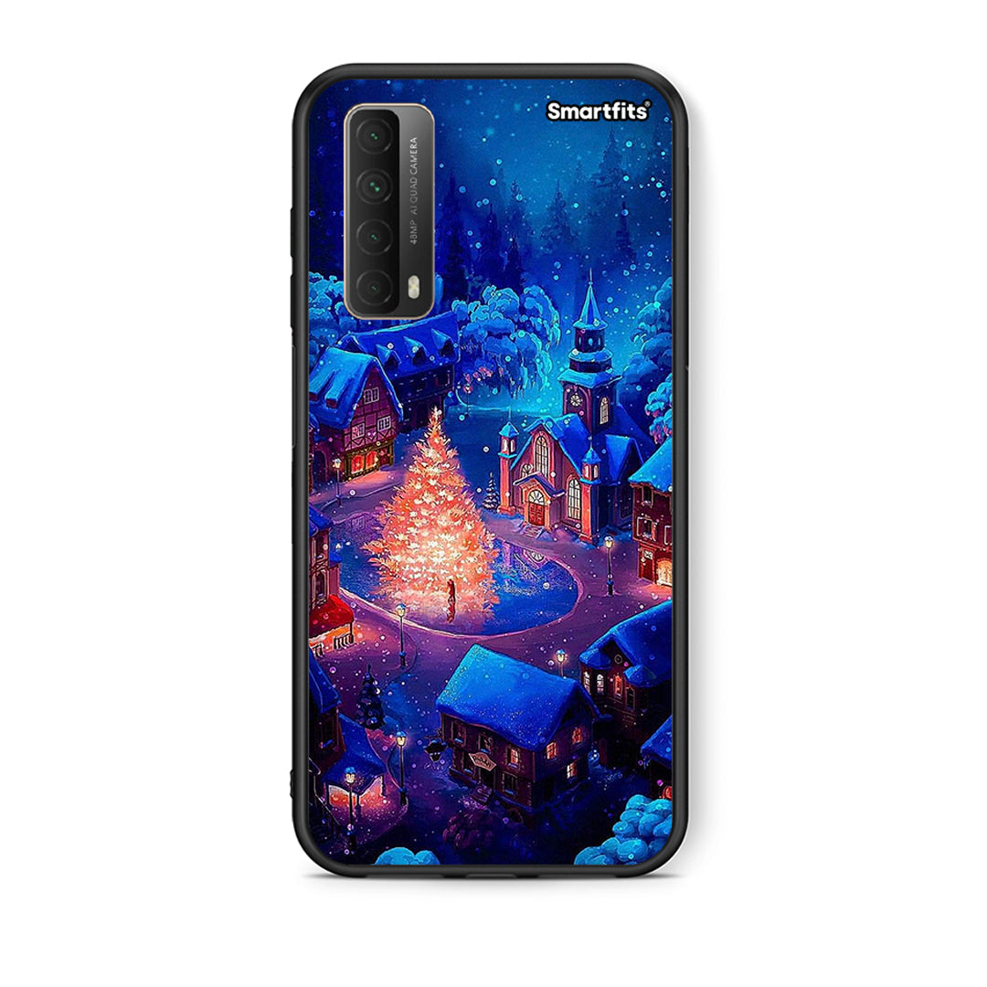 Θήκη Huawei P Smart 2021 Xmas Village από τη Smartfits με σχέδιο στο πίσω μέρος και μαύρο περίβλημα | Huawei P Smart 2021 Xmas Village case with colorful back and black bezels