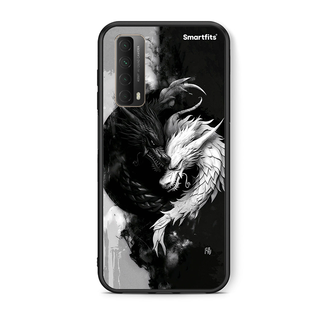 Θήκη Huawei P Smart 2021 Yin Yang από τη Smartfits με σχέδιο στο πίσω μέρος και μαύρο περίβλημα | Huawei P Smart 2021 Yin Yang case with colorful back and black bezels