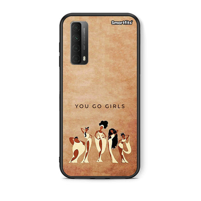 Θήκη Huawei P Smart 2021 You Go Girl από τη Smartfits με σχέδιο στο πίσω μέρος και μαύρο περίβλημα | Huawei P Smart 2021 You Go Girl case with colorful back and black bezels