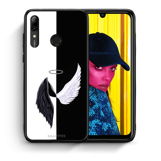 Θήκη Huawei P Smart 2019 Angels Demons από τη Smartfits με σχέδιο στο πίσω μέρος και μαύρο περίβλημα | Huawei P Smart 2019 Angels Demons case with colorful back and black bezels