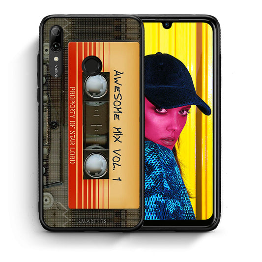 Θήκη Huawei P Smart 2019 Awesome Mix από τη Smartfits με σχέδιο στο πίσω μέρος και μαύρο περίβλημα | Huawei P Smart 2019 Awesome Mix case with colorful back and black bezels