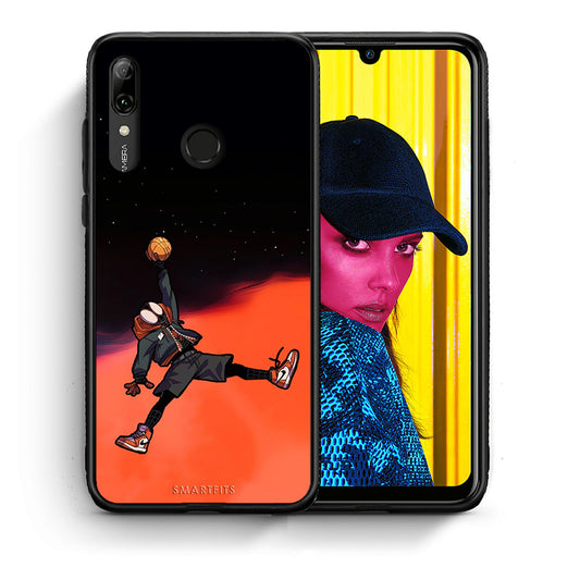 Θήκη Huawei P Smart 2019 Basketball Hero από τη Smartfits με σχέδιο στο πίσω μέρος και μαύρο περίβλημα | Huawei P Smart 2019 Basketball Hero case with colorful back and black bezels