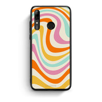 Thumbnail for Huawei P Smart 2019 Colourful Waves θήκη από τη Smartfits με σχέδιο στο πίσω μέρος και μαύρο περίβλημα | Smartphone case with colorful back and black bezels by Smartfits