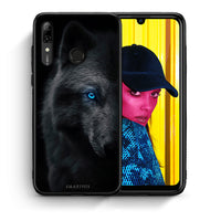Thumbnail for Θήκη Huawei P Smart 2019 Dark Wolf από τη Smartfits με σχέδιο στο πίσω μέρος και μαύρο περίβλημα | Huawei P Smart 2019 Dark Wolf case with colorful back and black bezels