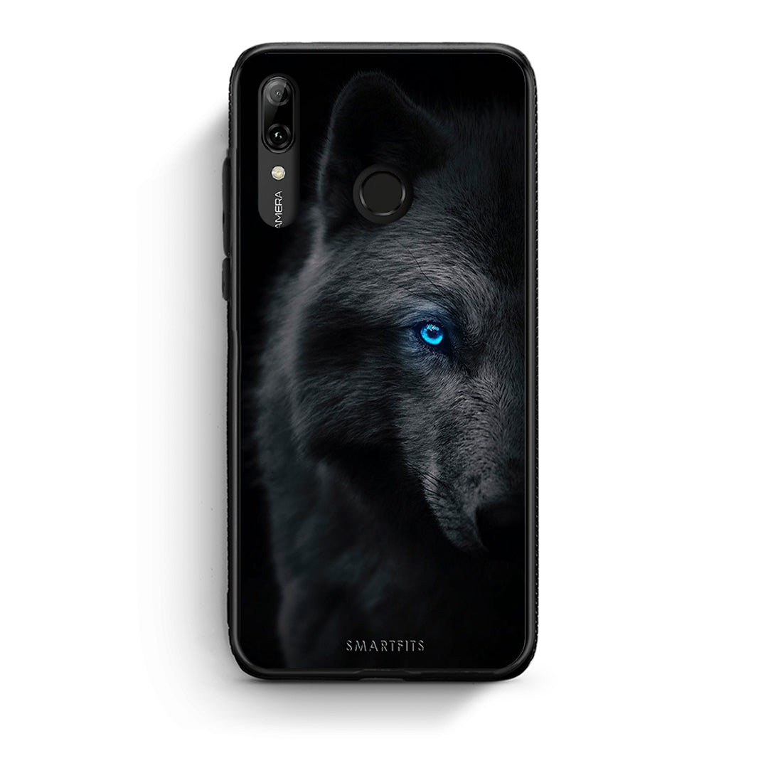 Huawei P Smart 2019 Dark Wolf θήκη από τη Smartfits με σχέδιο στο πίσω μέρος και μαύρο περίβλημα | Smartphone case with colorful back and black bezels by Smartfits