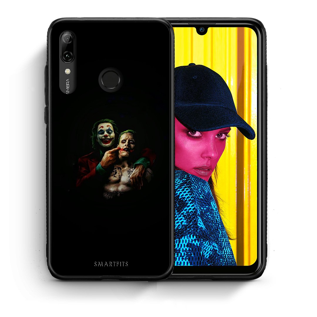 Θήκη Huawei P Smart 2019 Clown Hero από τη Smartfits με σχέδιο στο πίσω μέρος και μαύρο περίβλημα | Huawei P Smart 2019 Clown Hero case with colorful back and black bezels