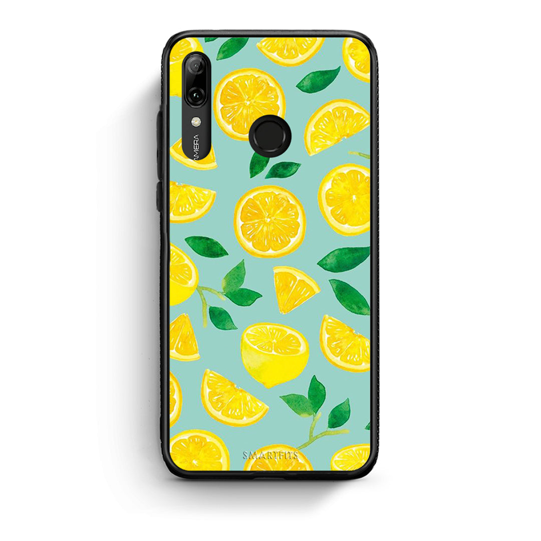 Huawei P Smart 2019 Lemons θήκη από τη Smartfits με σχέδιο στο πίσω μέρος και μαύρο περίβλημα | Smartphone case with colorful back and black bezels by Smartfits