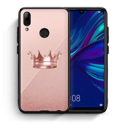 Θήκη Huawei P Smart 2019 Crown Minimal από τη Smartfits με σχέδιο στο πίσω μέρος και μαύρο περίβλημα | Huawei P Smart 2019 Crown Minimal case with colorful back and black bezels