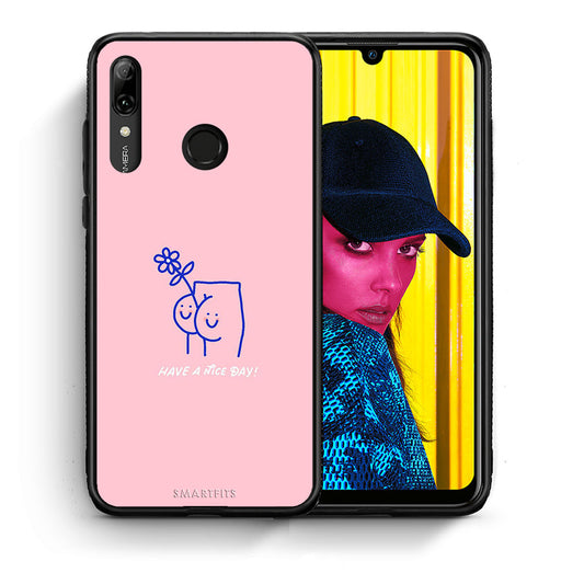 Θήκη Huawei P Smart 2019 Nice Day από τη Smartfits με σχέδιο στο πίσω μέρος και μαύρο περίβλημα | Huawei P Smart 2019 Nice Day case with colorful back and black bezels