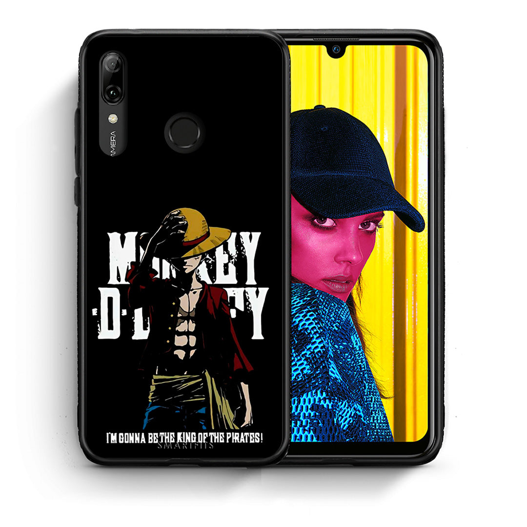 Θήκη Huawei P Smart 2019 Pirate King από τη Smartfits με σχέδιο στο πίσω μέρος και μαύρο περίβλημα | Huawei P Smart 2019 Pirate King case with colorful back and black bezels
