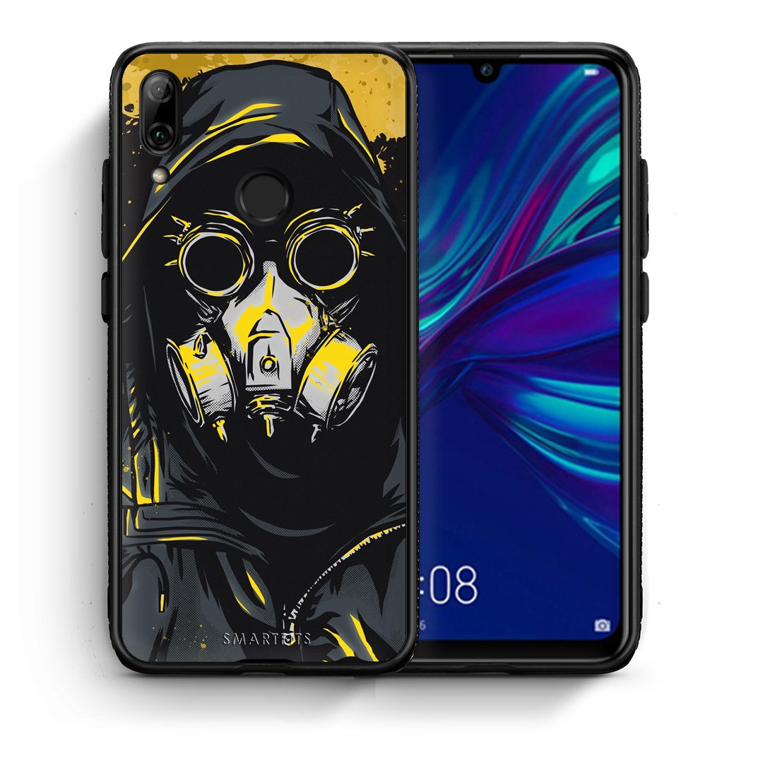 Θήκη Huawei P Smart 2019 Mask PopArt από τη Smartfits με σχέδιο στο πίσω μέρος και μαύρο περίβλημα | Huawei P Smart 2019 Mask PopArt case with colorful back and black bezels