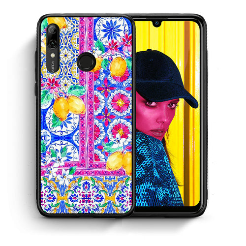 Θήκη Huawei P Smart 2019 Retro Spring από τη Smartfits με σχέδιο στο πίσω μέρος και μαύρο περίβλημα | Huawei P Smart 2019 Retro Spring case with colorful back and black bezels