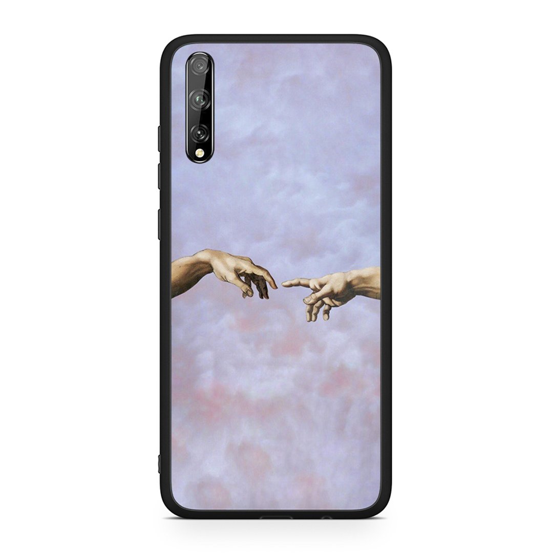 Huawei P Smart S Adam Hand θήκη από τη Smartfits με σχέδιο στο πίσω μέρος και μαύρο περίβλημα | Smartphone case with colorful back and black bezels by Smartfits