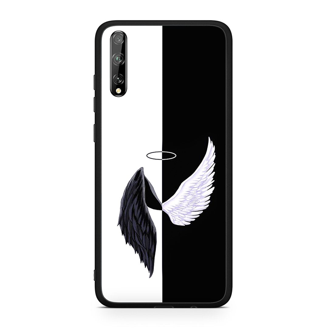 Huawei P Smart S Angels Demons θήκη από τη Smartfits με σχέδιο στο πίσω μέρος και μαύρο περίβλημα | Smartphone case with colorful back and black bezels by Smartfits