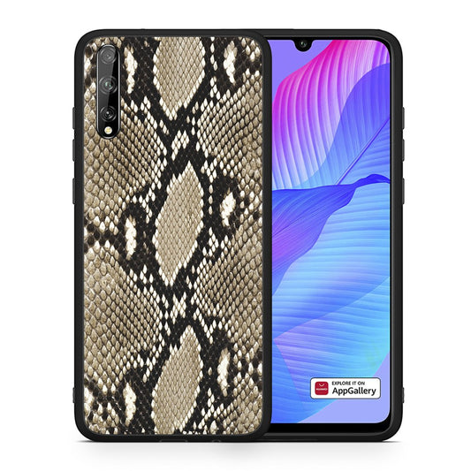 Θήκη Huawei P Smart S Fashion Snake Animal από τη Smartfits με σχέδιο στο πίσω μέρος και μαύρο περίβλημα | Huawei P Smart S Fashion Snake Animal case with colorful back and black bezels