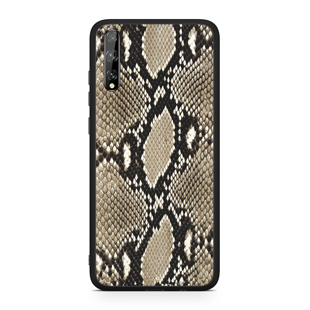 Huawei P Smart S Fashion Snake Animal θήκη από τη Smartfits με σχέδιο στο πίσω μέρος και μαύρο περίβλημα | Smartphone case with colorful back and black bezels by Smartfits