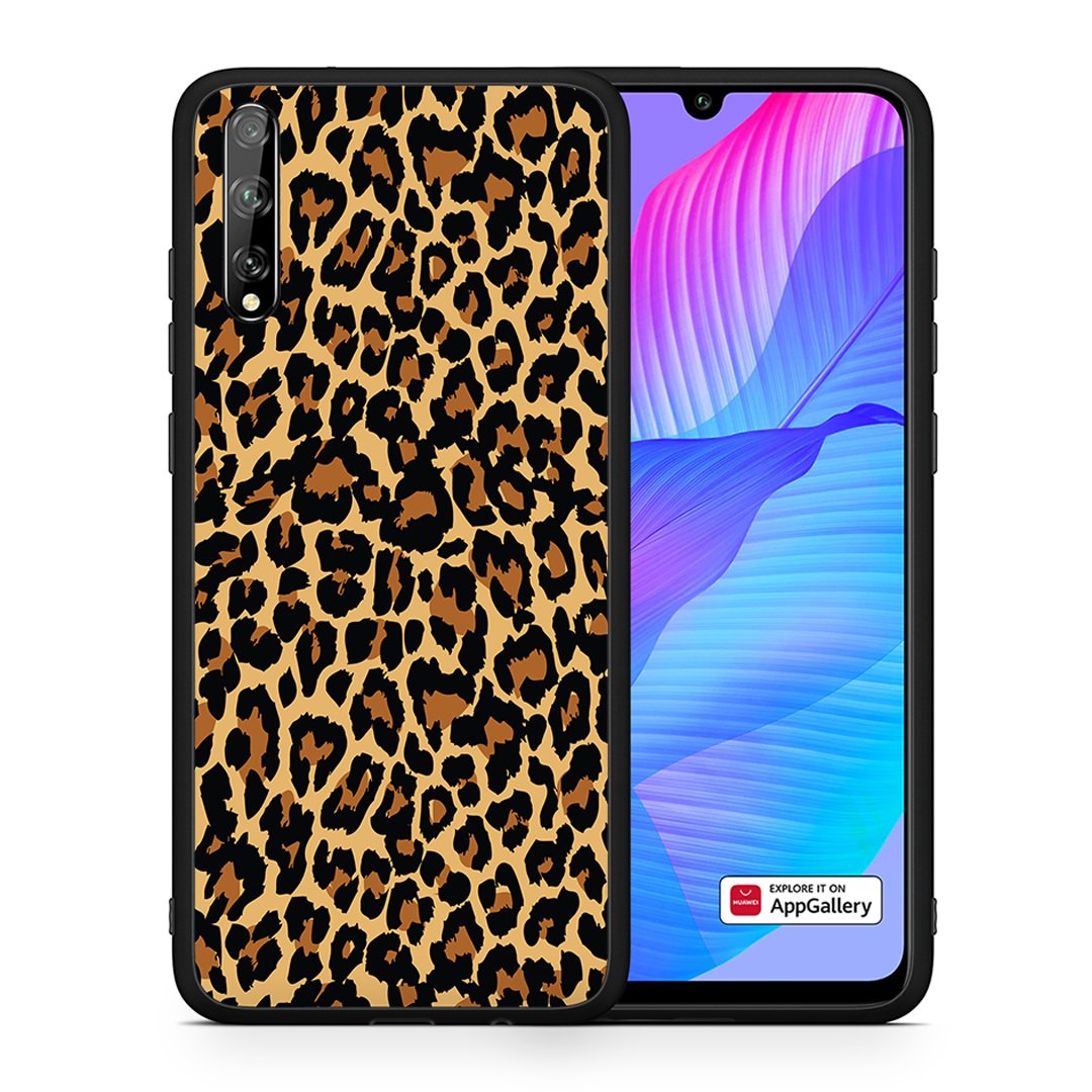 Θήκη Huawei P Smart S Leopard Animal από τη Smartfits με σχέδιο στο πίσω μέρος και μαύρο περίβλημα | Huawei P Smart S Leopard Animal case with colorful back and black bezels