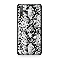 Thumbnail for Huawei P Smart S White Snake Animal θήκη από τη Smartfits με σχέδιο στο πίσω μέρος και μαύρο περίβλημα | Smartphone case with colorful back and black bezels by Smartfits