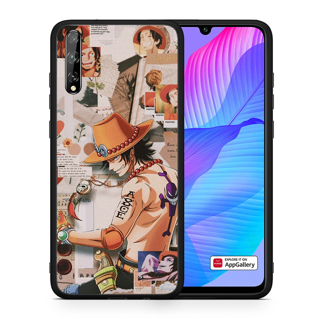 Θήκη Huawei P Smart S Anime Collage από τη Smartfits με σχέδιο στο πίσω μέρος και μαύρο περίβλημα | Huawei P Smart S Anime Collage case with colorful back and black bezels