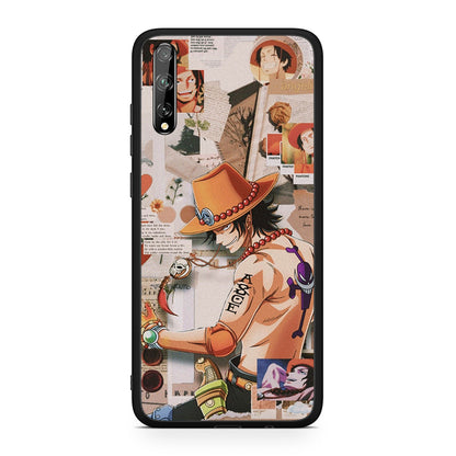 Huawei P Smart S Anime Collage θήκη από τη Smartfits με σχέδιο στο πίσω μέρος και μαύρο περίβλημα | Smartphone case with colorful back and black bezels by Smartfits