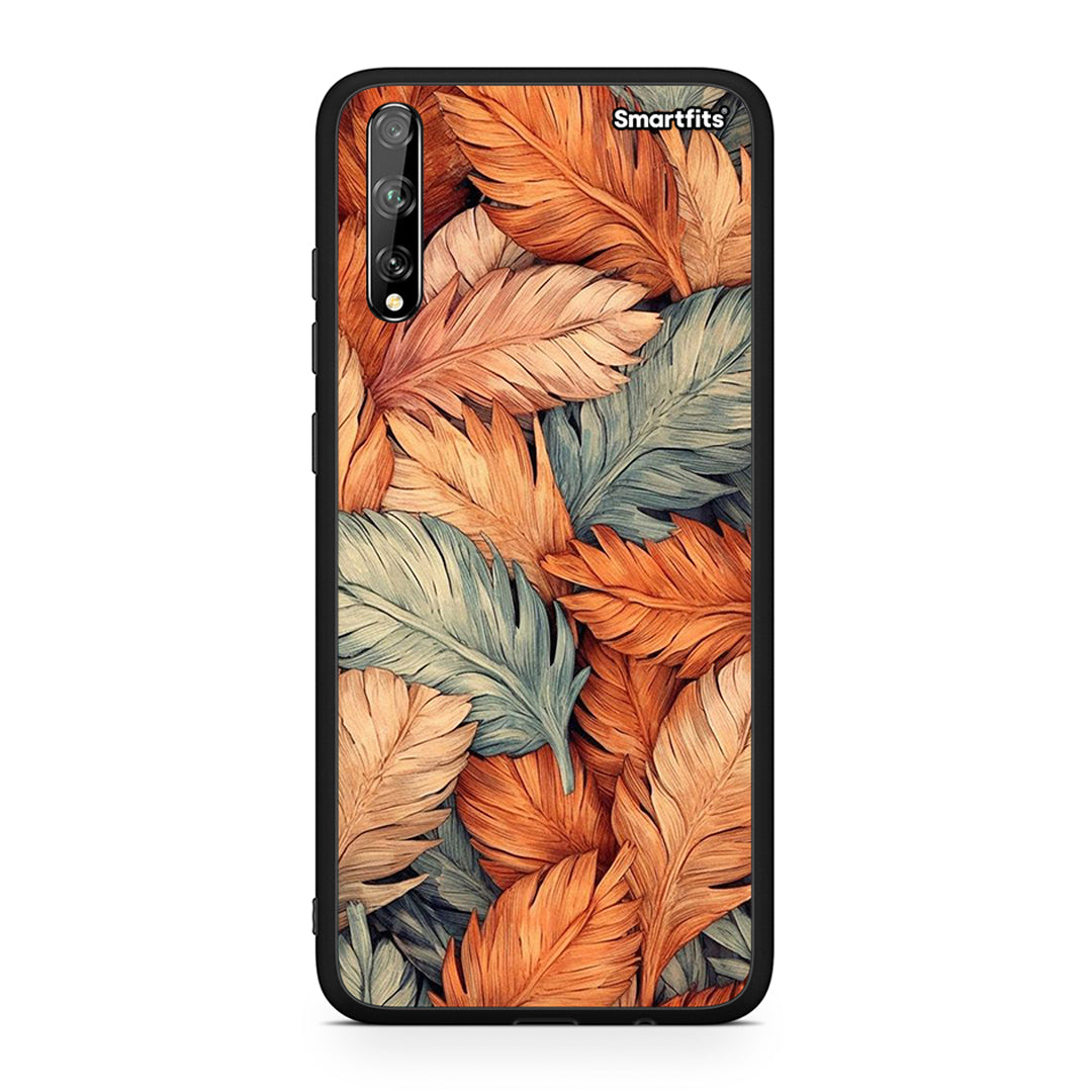 Huawei P Smart S Autumn Leaves Θήκη από τη Smartfits με σχέδιο στο πίσω μέρος και μαύρο περίβλημα | Smartphone case with colorful back and black bezels by Smartfits