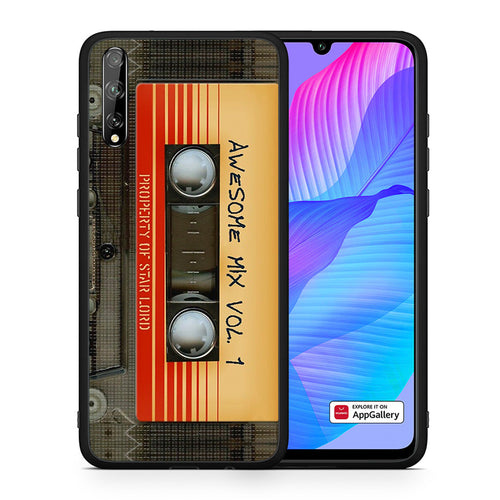 Θήκη Huawei P Smart S Awesome Mix από τη Smartfits με σχέδιο στο πίσω μέρος και μαύρο περίβλημα | Huawei P Smart S Awesome Mix case with colorful back and black bezels