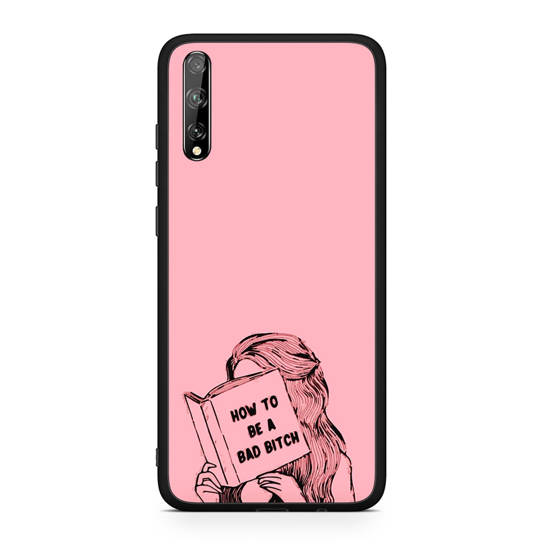 Huawei P Smart S Bad Bitch θήκη από τη Smartfits με σχέδιο στο πίσω μέρος και μαύρο περίβλημα | Smartphone case with colorful back and black bezels by Smartfits