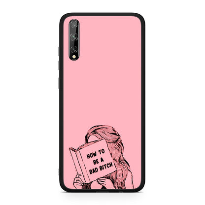 Huawei P Smart S Bad Bitch θήκη από τη Smartfits με σχέδιο στο πίσω μέρος και μαύρο περίβλημα | Smartphone case with colorful back and black bezels by Smartfits