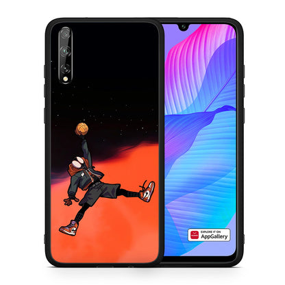 Θήκη Huawei P Smart S Basketball Hero από τη Smartfits με σχέδιο στο πίσω μέρος και μαύρο περίβλημα | Huawei P Smart S Basketball Hero case with colorful back and black bezels