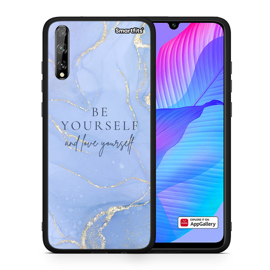Θήκη Huawei P Smart S Be Yourself από τη Smartfits με σχέδιο στο πίσω μέρος και μαύρο περίβλημα | Huawei P Smart S Be Yourself case with colorful back and black bezels