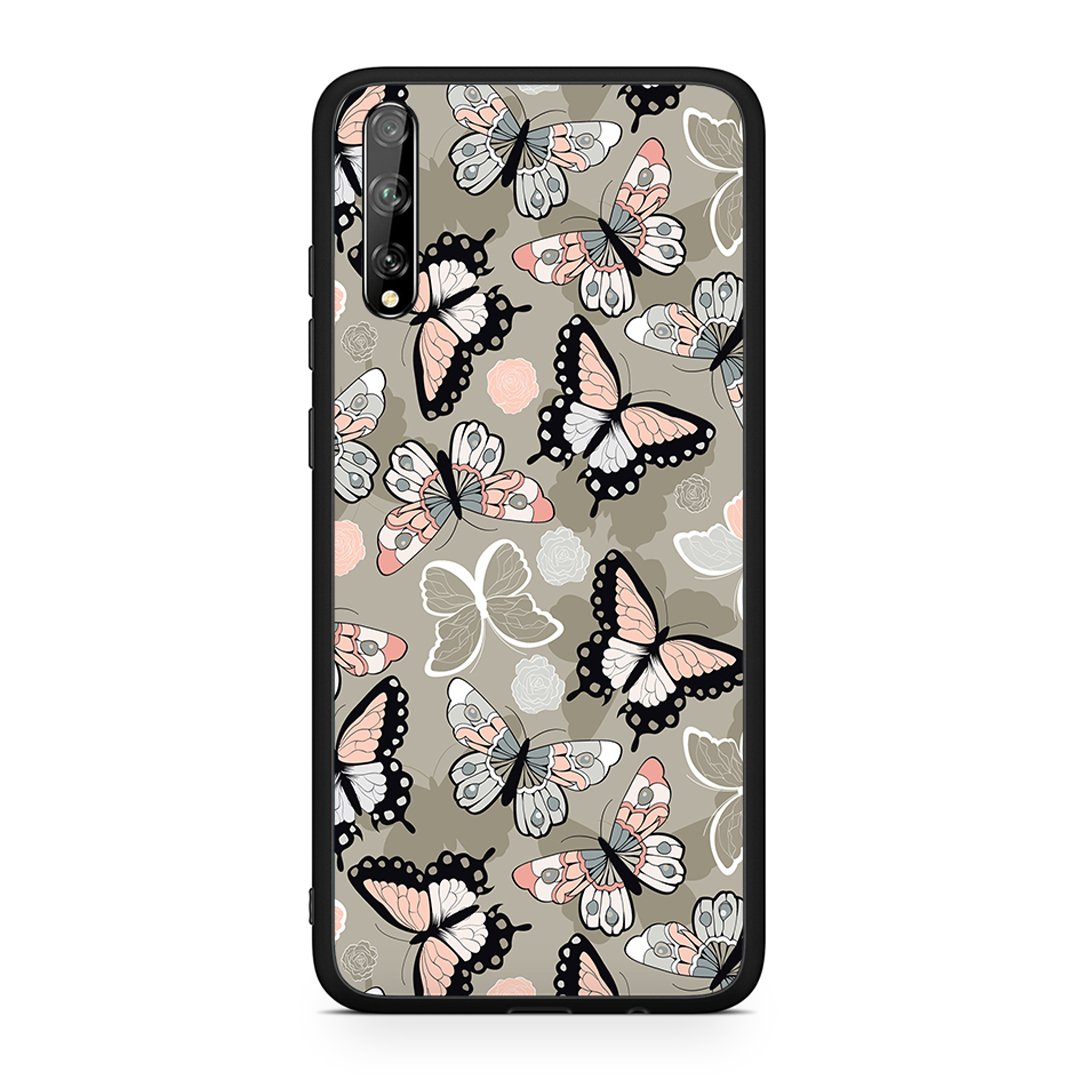 Huawei P Smart S Butterflies Boho θήκη από τη Smartfits με σχέδιο στο πίσω μέρος και μαύρο περίβλημα | Smartphone case with colorful back and black bezels by Smartfits