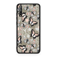 Thumbnail for Huawei P Smart S Butterflies Boho θήκη από τη Smartfits με σχέδιο στο πίσω μέρος και μαύρο περίβλημα | Smartphone case with colorful back and black bezels by Smartfits