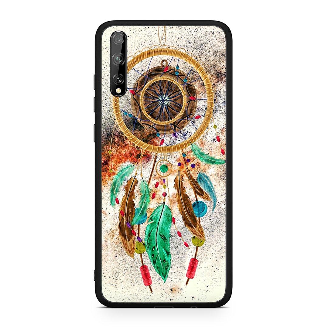 Huawei P Smart S DreamCatcher Boho θήκη από τη Smartfits με σχέδιο στο πίσω μέρος και μαύρο περίβλημα | Smartphone case with colorful back and black bezels by Smartfits